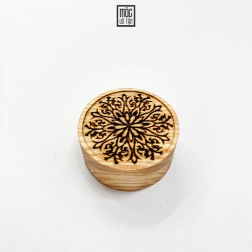 Alternative view of MDL06 Viên Gỗ Khuếch Tán Tinh Dầu Cao Cấp - Hoa văn Mandala - ASH tròn nguyên khối 4cm