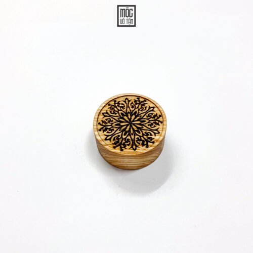 Alternative view of MDL06 Viên Gỗ Khuếch Tán Tinh Dầu Cao Cấp - Hoa văn Mandala - ASH tròn nguyên khối 4cm-6cm