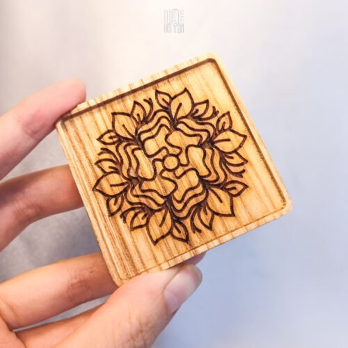 Alternative view of Viên Gỗ ASH nguyên khối Khuếch Tán Tinh Dầu Cao Cấp - Mandala Hoa Hồng - Tinh Tế, Thư Giãn & Hiệu Quả MDL07