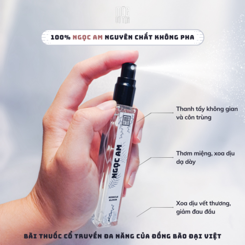 Chai xịt khử mùi Tinh dầu gỗ Ngọc Am nguyên chất đậm đặc Mộc Vô Tận - 100% không pha