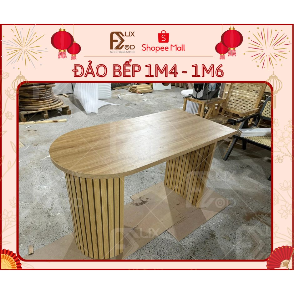 Bàn Ăn Thông Minh Kết Hợp Làm Đảo Bếp Màu Trắng Size Lớn - Ảnh 2