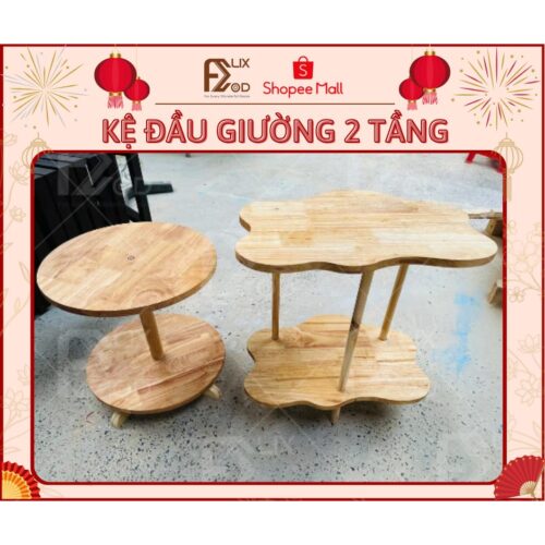 Alternative view of Kệ Đầu Giường 2 Tầng, Mặt Tròn