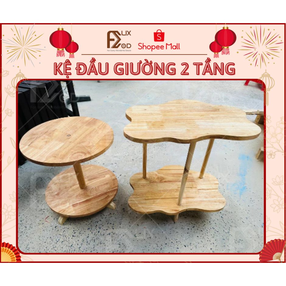 Kệ Đầu Giường 2 Tầng, Mặt Tròn - Ảnh 2