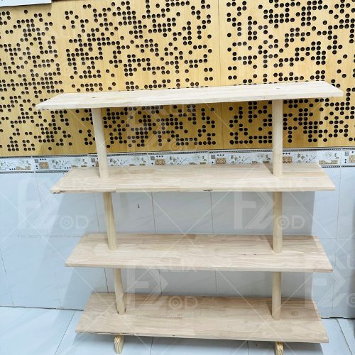 Kệ Vuông 4 Tầng, Gỗ Cao Su