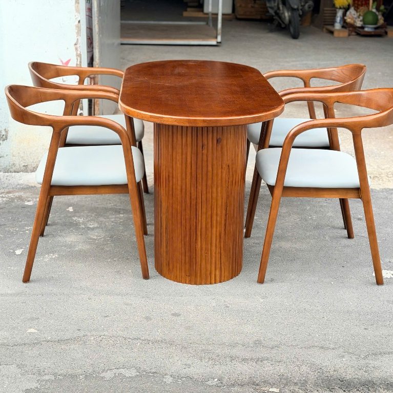 Bộ Bàn Ghế Ăn Gỗ, Phong Cách Hiện Đại – Nội Thất Nhà Bếp Sang Trọng - Ảnh 4