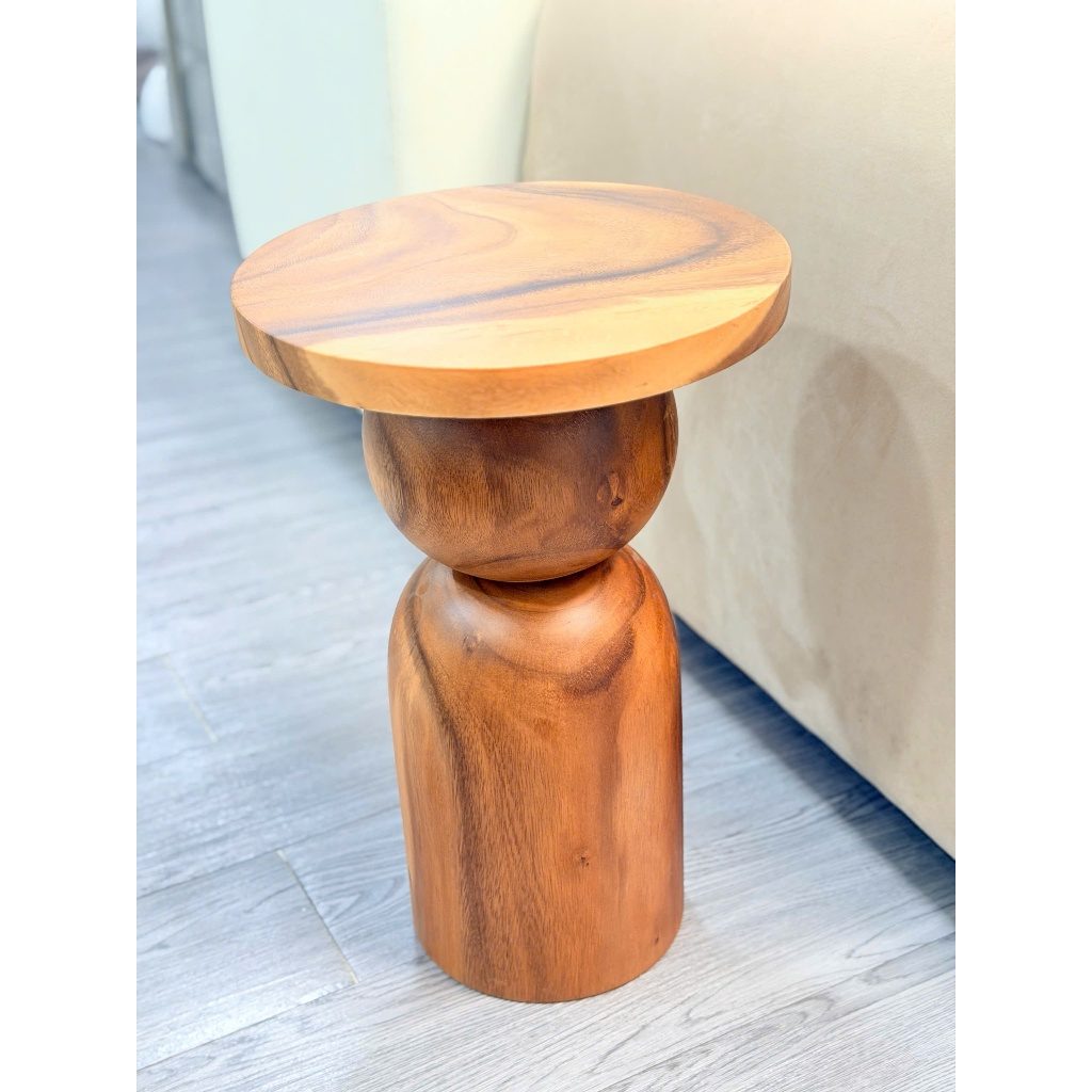 Bàn Trụ Màu Gỗ Trang Trí