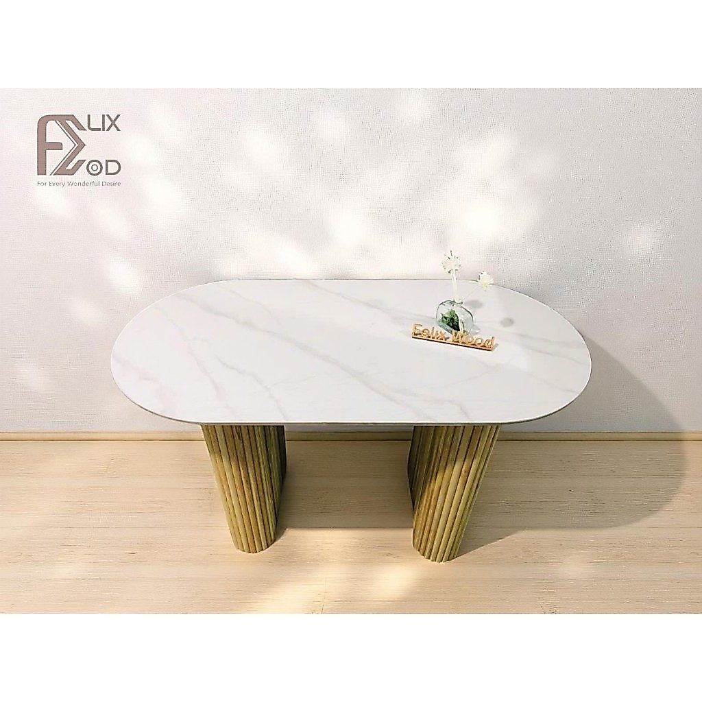 Bàn Ăn Vòm Mặt Đá (có Màn Bọc Chống Xước) - Ảnh 4