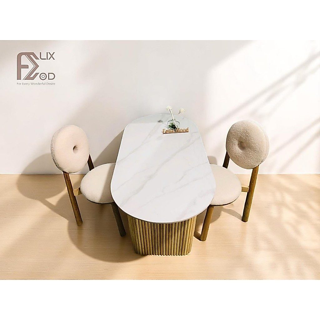 Bàn Ăn Vòm Mặt Đá (có Màn Bọc Chống Xước) - Ảnh 5
