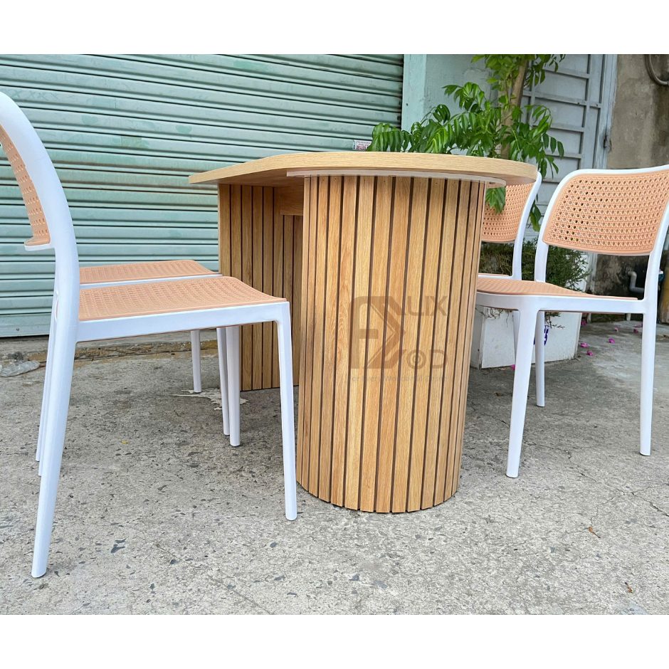 Bộ Bàn Ăn Đảo Bếp Kèm 4 Ghế Ăn Lắp Ráp Thông Minh - Ảnh 3
