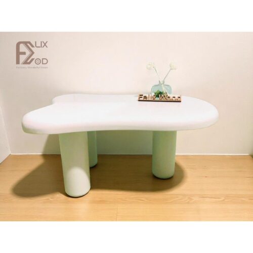 Alternative view of Bàn Sofa Bàn Trà Hình Cá Lắp Ráp Chống Vỡ 3 Chân Trụ mặt bàn Dày 5cm