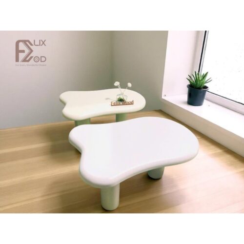 Bàn Sofa Bàn Trà Hình Cá Lắp Ráp Chống Vỡ 3 Chân Trụ mặt bàn Dày 5cm - Ảnh 3