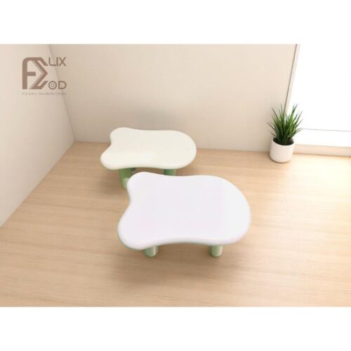 Bàn Sofa Bàn Trà Hình Cá Lắp Ráp Chống Vỡ 3 Chân Trụ mặt bàn Dày 5cm - Ảnh 4