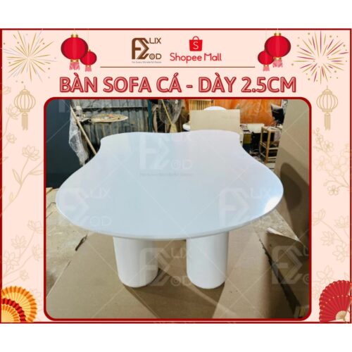 Alternative view of Bàn Sofa Bàn Trà Hình Cá Lắp Ráp Chống Vỡ Mặt Bàn Dày 2.5cm