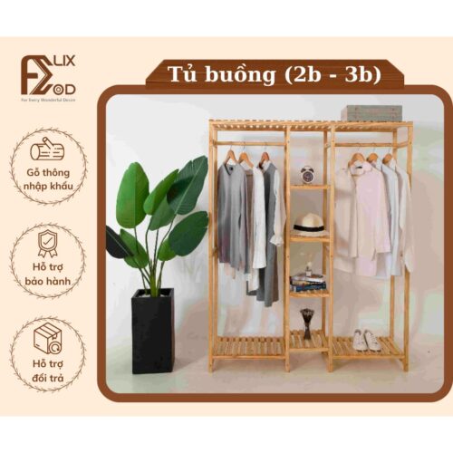 Alternative view of Tủ Treo Quần Áo 2 Buồng, 3 Buồng