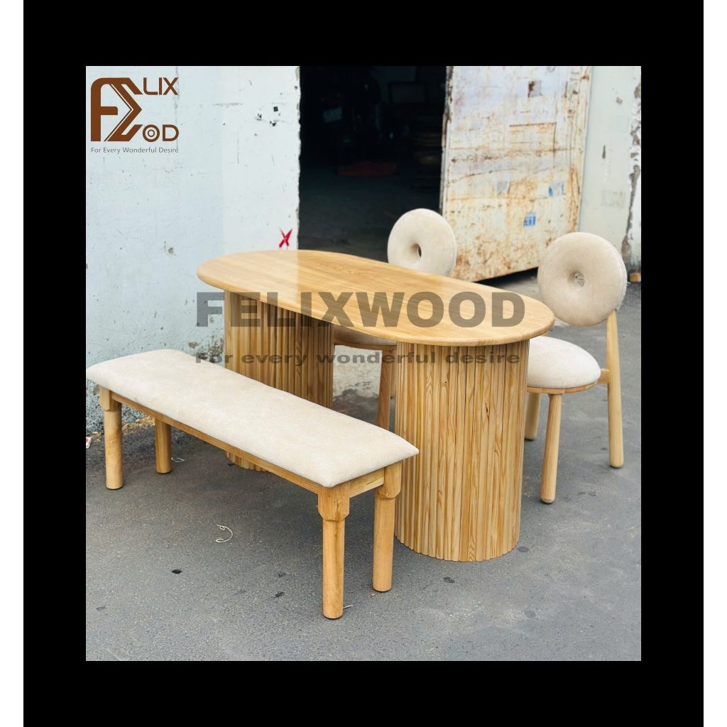 Bộ Bàn Ghế Ăn Gỗ Ash, Gỗ Cao Su - Ảnh 2