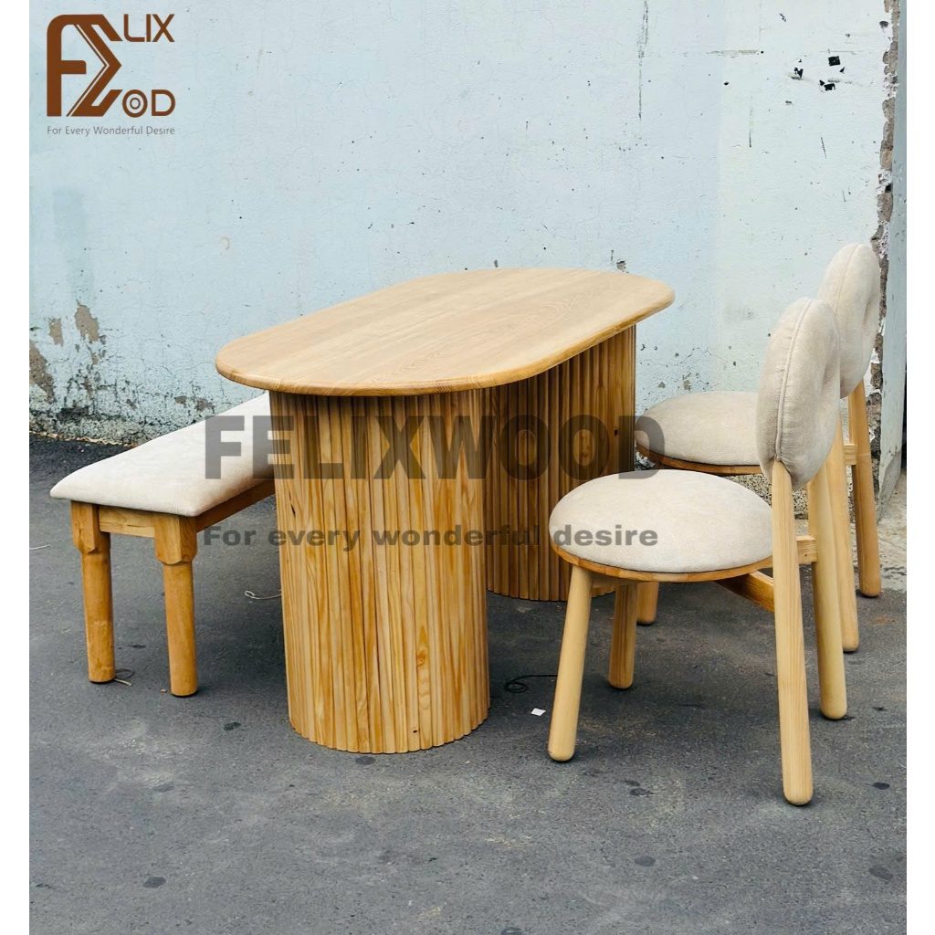 Bộ Bàn Ghế Ăn Gỗ Ash, Gỗ Cao Su - Ảnh 3