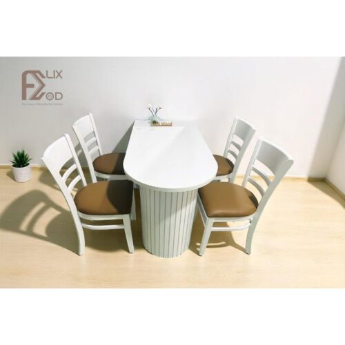 Bộ Bàn Ăn Đảo Bếp Kết Hợp 4 Ghế Ăn Lắp Ráp Thông Minh - Ảnh 6