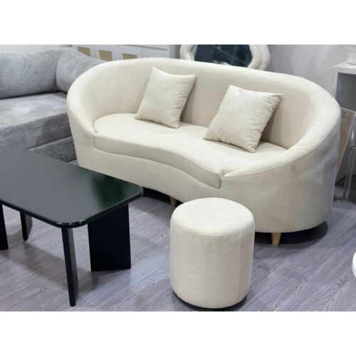 Sofa Cong Cho Phòng Khách, Tặng Kèm Gối, Đôn - Ảnh 4