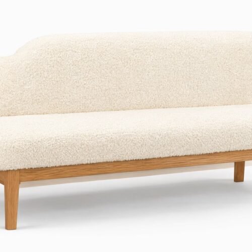 Sofa băng teddy chân gỗ