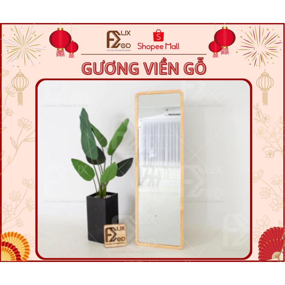 Gương Soi Toàn Thân Viền Gỗ - Ảnh 2