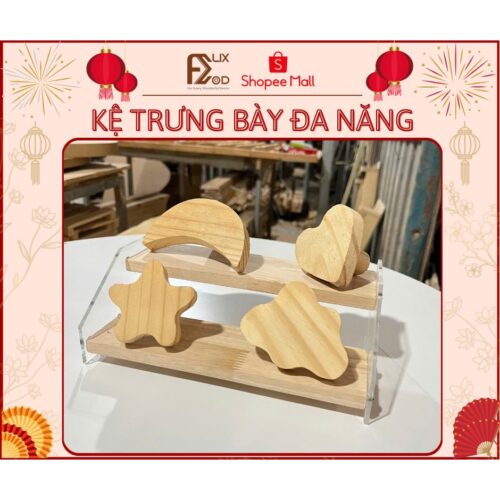 Alternative view of Kệ Mica Mặt Gỗ Tự Lắp Ráp Đơn Giản